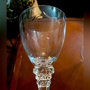 VINTAGE Tiffin Franciscan Wine Glass 8 oz. MIMI Stem #17501 Cut (1950s) 3-Pc Set